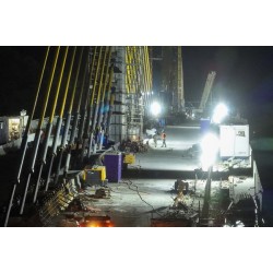 Obras da Ponte de Guaratuba seguem inclusive no turno da noite na reta final